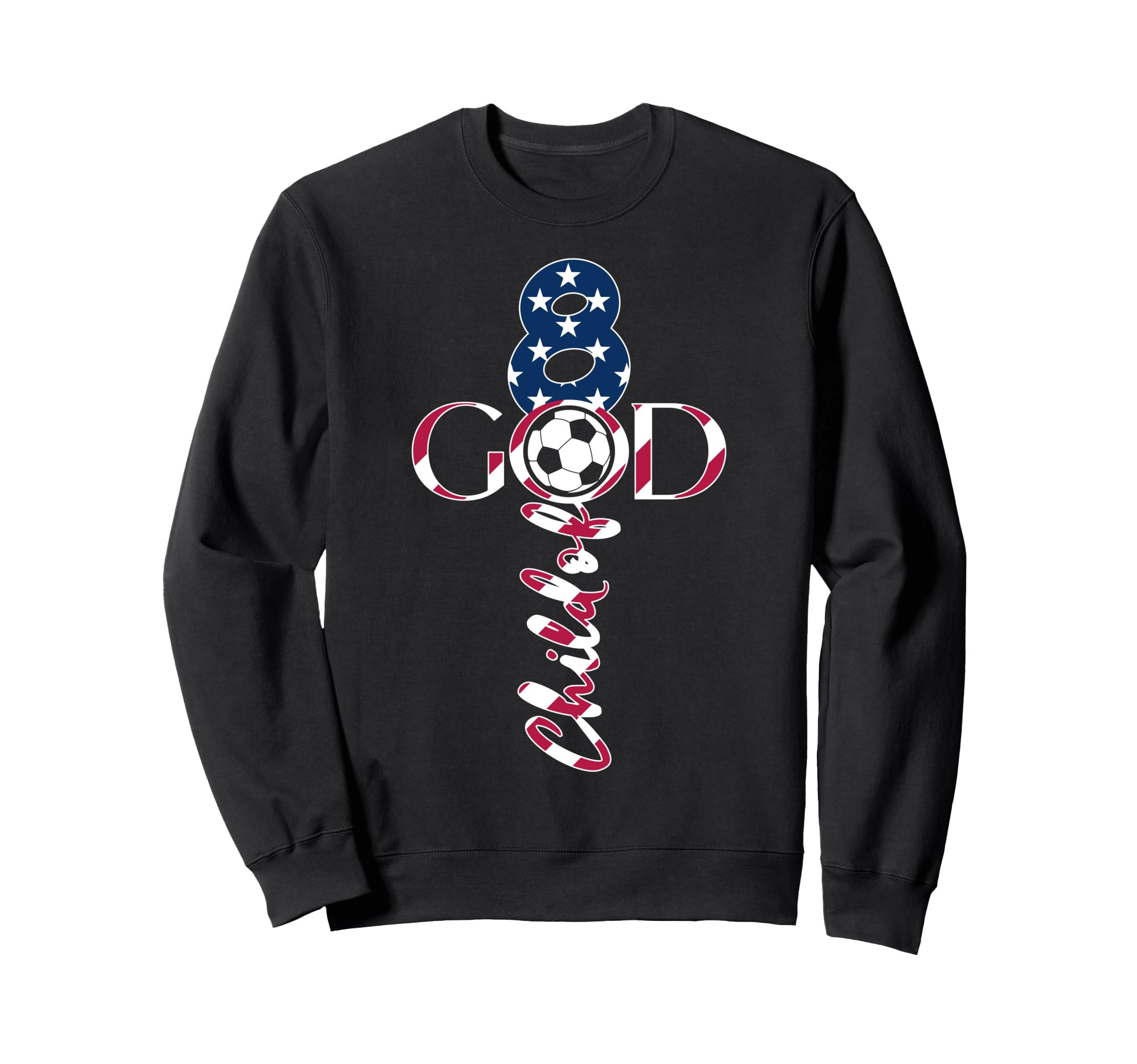 Jesus 8 Years Child God Soccer 8Th Sweatshirt - Minimalist Print Unisex - T-Shirt, Sweatshirt, Hoodie