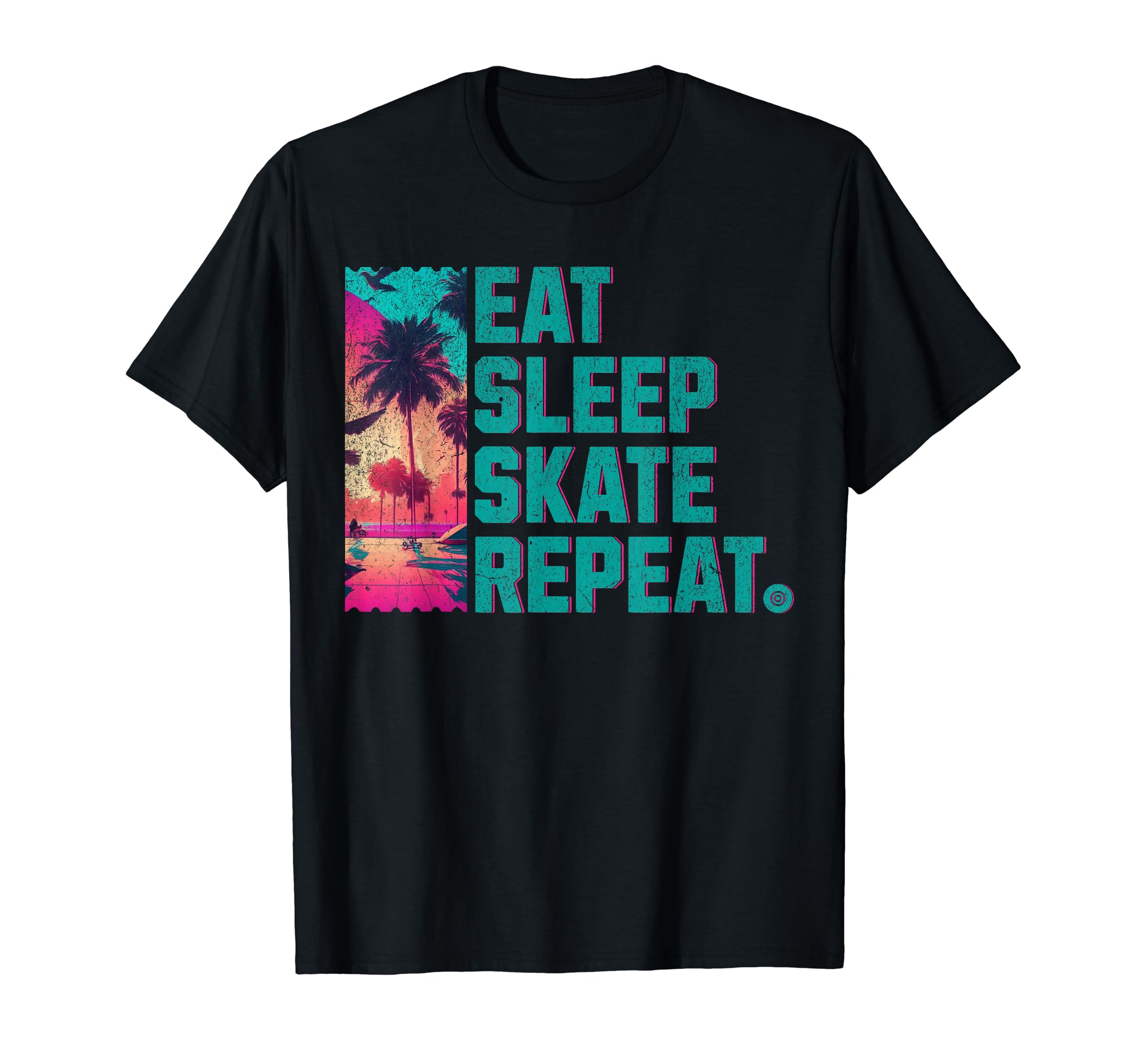 Eat Sleep Skate Repeat Roller Skating T-Shirt - Novelty Apparel Men Women - T-Shirt, Sweatshirt, Hoodie