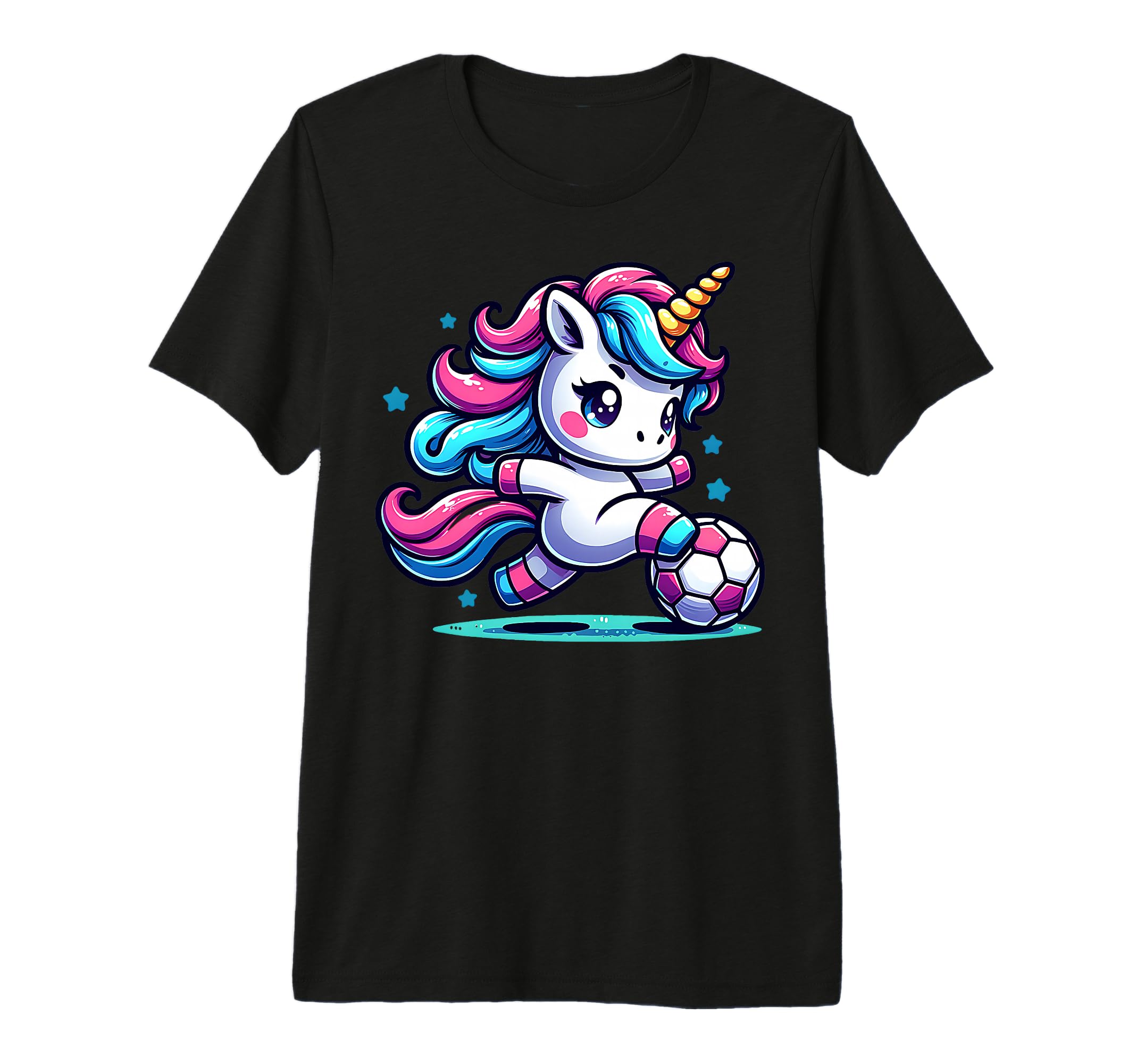 Footballer Unicorn Fans Soccer Team T-Shirt - Custom Art Print Men Women - T-Shirt, Sweatshirt, Hoodie
