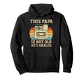 This Papa Is Not Old Hes Analog Music Hoodie - Minimalist Print for Adults - T-Shirt, Sweatshirt, Hoodie