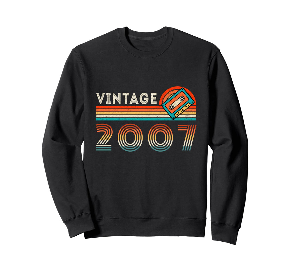 2007 Birthday Cassette Tape 19 Sweatshirt - Trendy Graphic for Adults - T-Shirt, Sweatshirt, Hoodie