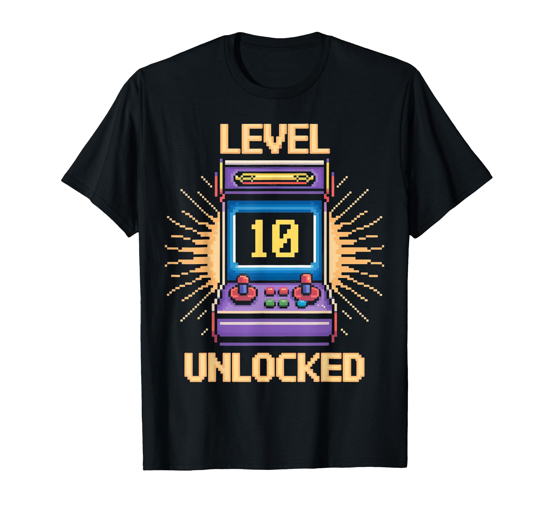 Level 10 Unlock Birthday Gamer 10 Year T-Shirt - Unique Graphic Men Women - T-Shirt, Sweatshirt, Hoodie