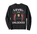 Level 9 Unlocked Video Game Sweatshirt - Casual Everyday Wear for Adults - T-Shirt, Sweatshirt, Hoodie