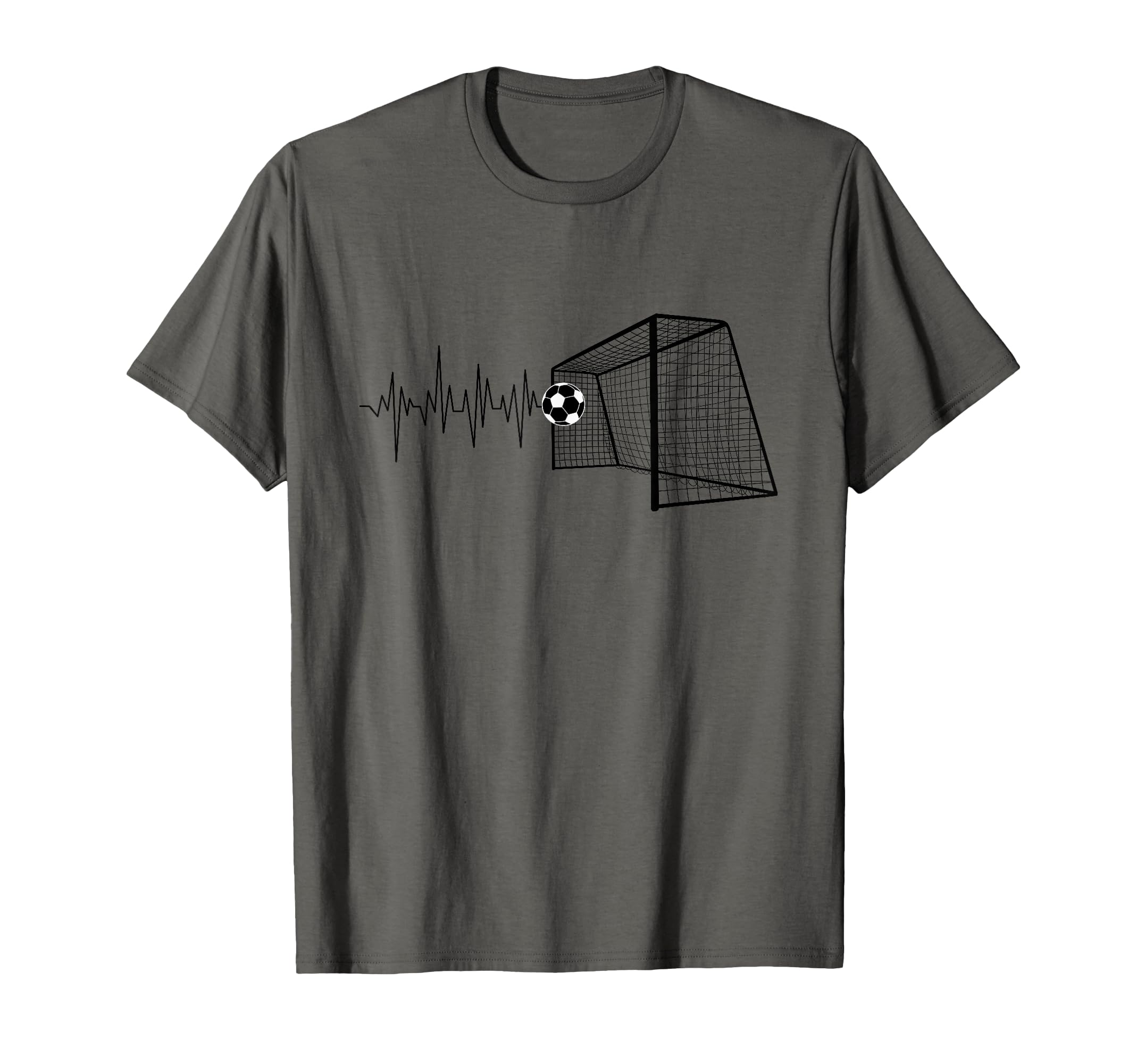 Funny Soccer Heartbeat Ecg Football T-Shirt - Graphic Print for Adults - T-Shirt, Sweatshirt, Hoodie