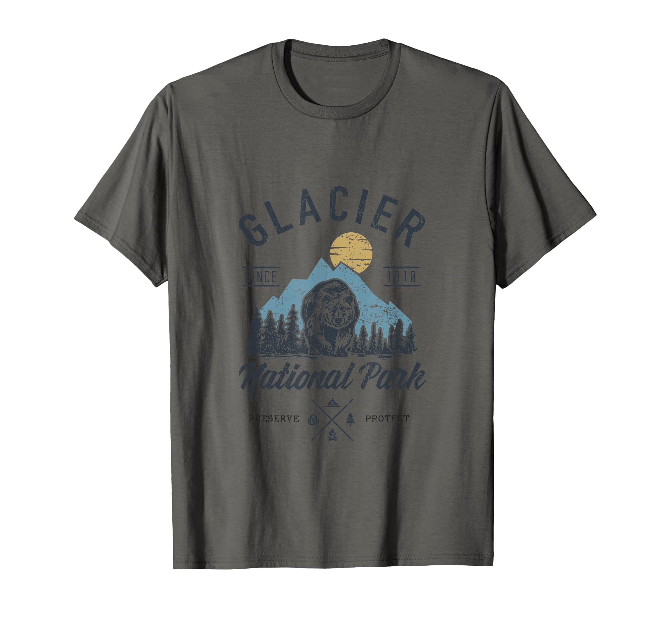 Glacier National Park Novelty Road Trip T-Shirt - Graphic Print for Adults - T-Shirt, Sweatshirt, Hoodie