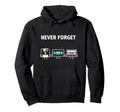 Never Forget Floppy Tape Vhs Cassette Hoodie - Unique Graphic for Adults - T-Shirt, Sweatshirt, Hoodie