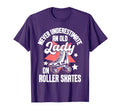Old Lady Roller Skates Roller Skating T-Shirt - Minimalist Print Men Women - T-Shirt, Sweatshirt, Hoodie