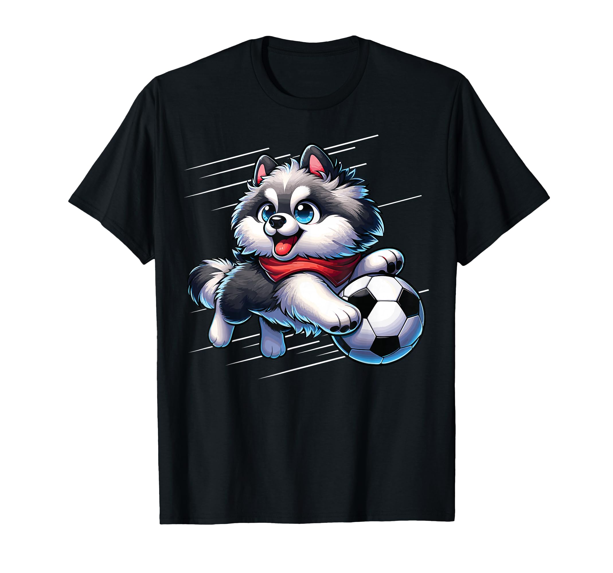 Pomsky Playing Soccer Pomsky T-Shirt - Unique Graphic Men Women - T-Shirt, Sweatshirt, Hoodie