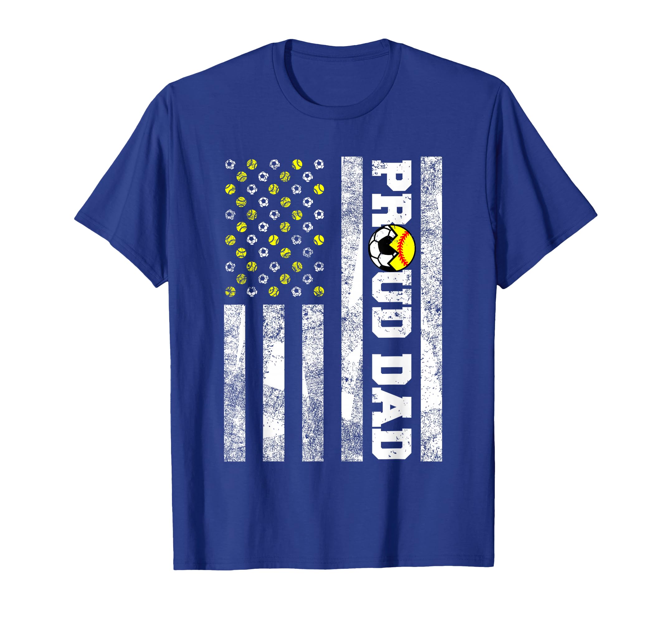 Proud Dad American Flag Funny Soccer T-Shirt - Streetwear Style Unisex - T-Shirt, Sweatshirt, Hoodie