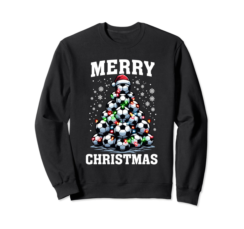 Merry Funny Soccer Tree Player Coach Sweatshirt - Streetwear Style Unisex - T-Shirt, Sweatshirt, Hoodie