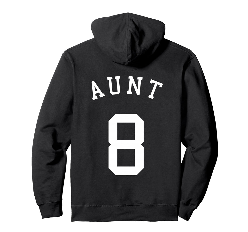 Aunt Team Uniform No 8 Soccer Basketball Hoodie - Aesthetic Graphic Unisex - T-Shirt, Sweatshirt, Hoodie