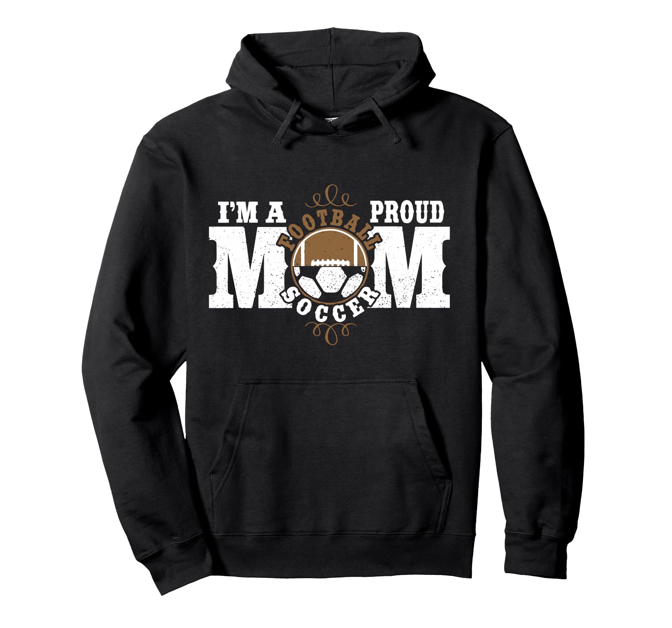 Im Proud Football Soccer Mom Combined Hoodie - Minimalist Print Unisex - T-Shirt, Sweatshirt, Hoodie
