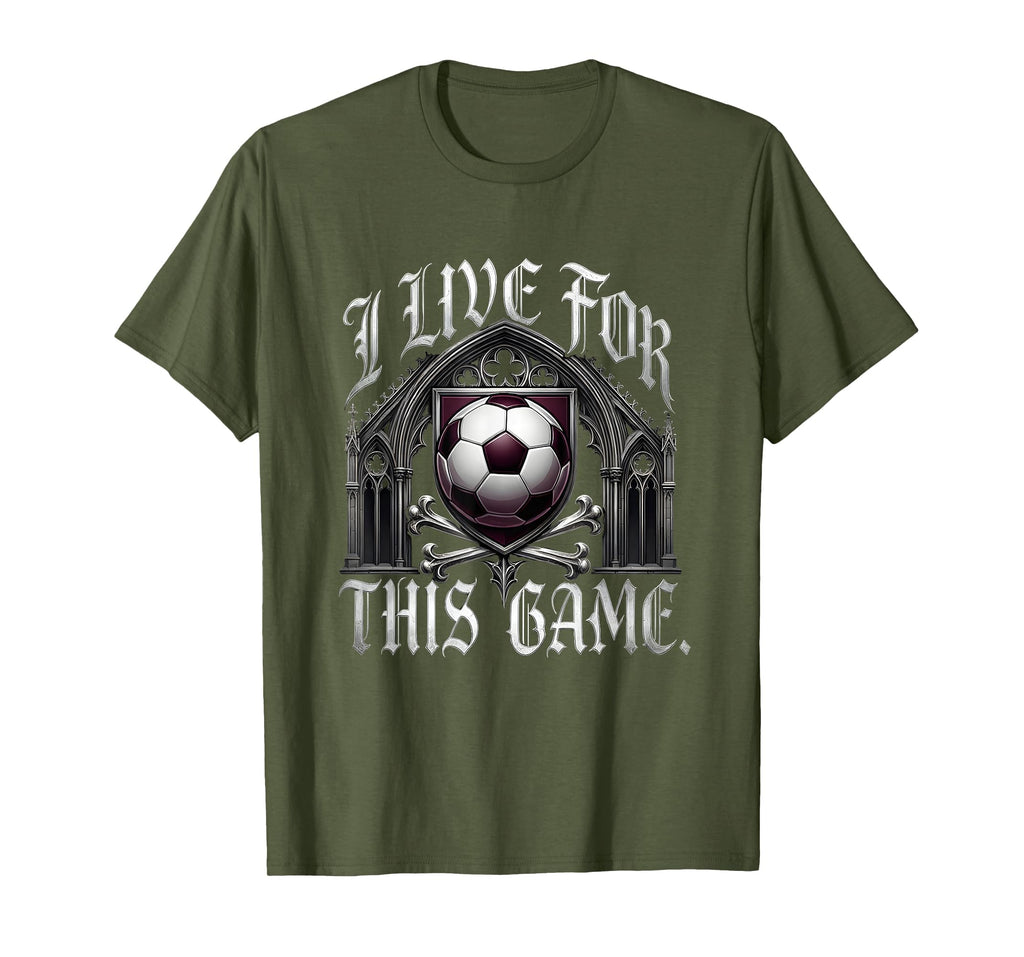 I Live This Game Soccer Fan T-Shirt - Custom Art Print Men Women - T-Shirt, Sweatshirt, Hoodie