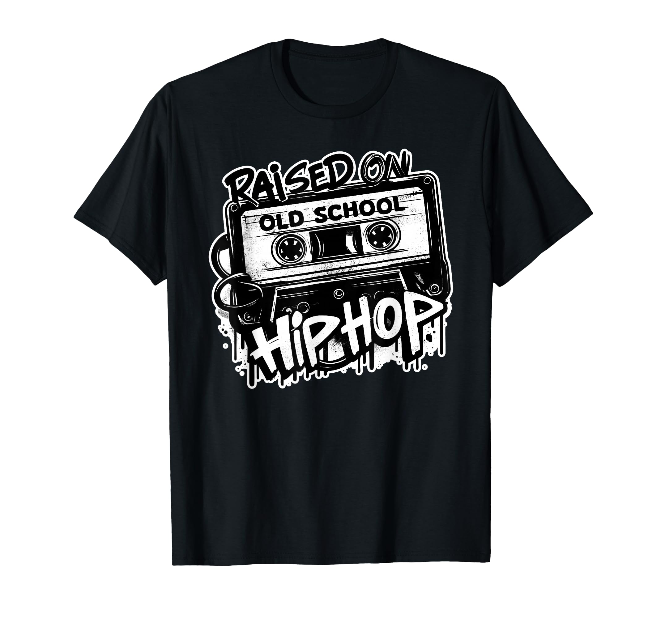 Raised Old School Hip Hop 80S 90S T-Shirt - Graphic Print Men Women - T-Shirt, Sweatshirt, Hoodie