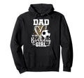 Dad Birthday Leopard Heart Soccer Ball Hoodie - Novelty Apparel for Adults - T-Shirt, Sweatshirt, Hoodie