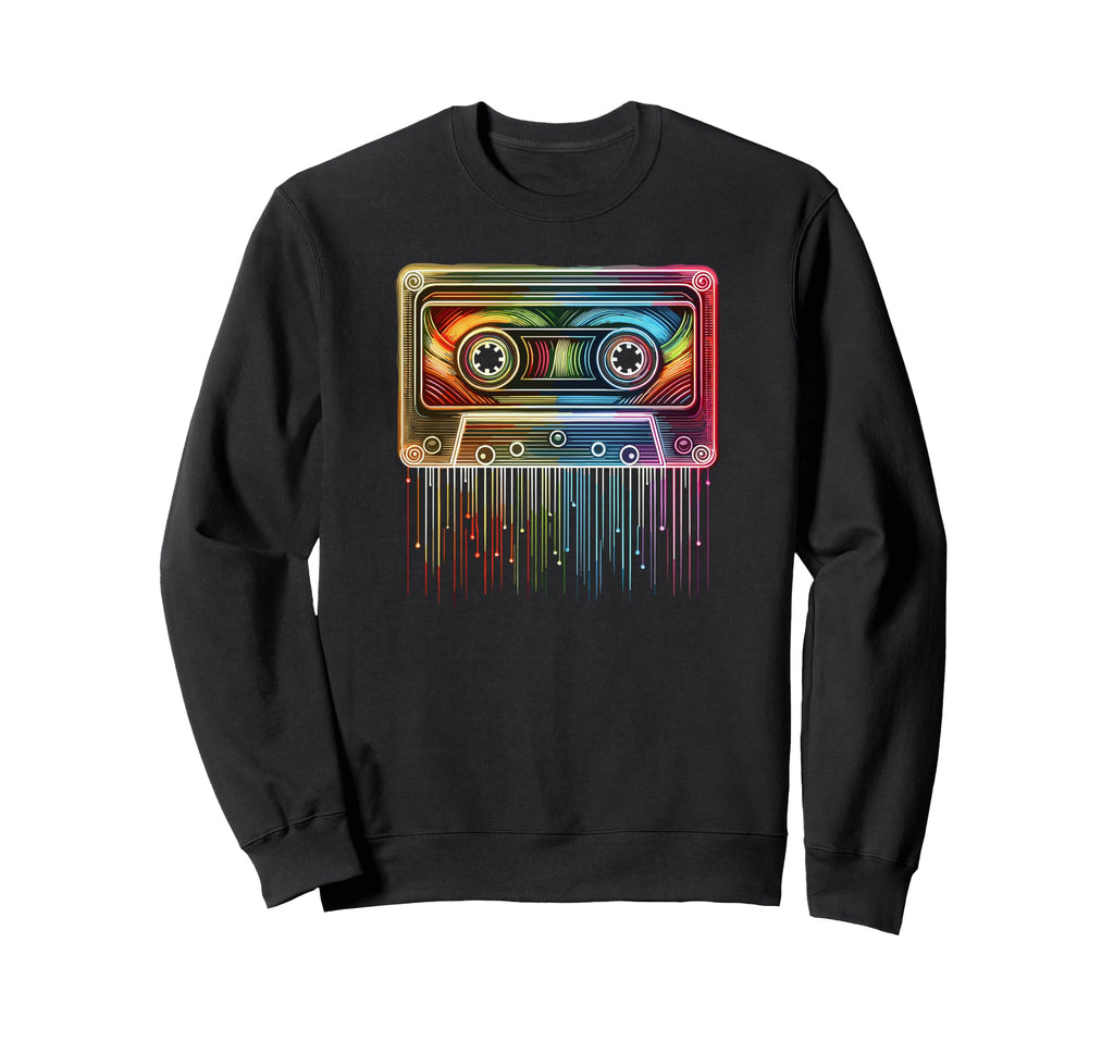 Cassette Player Music Tape Sweatshirt - Custom Art Print for Adults - T-Shirt, Sweatshirt, Hoodie