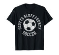 Scotts Bluff County Soccer Distressed T-Shirt - Novelty Apparel for Adults - T-Shirt, Sweatshirt, Hoodie