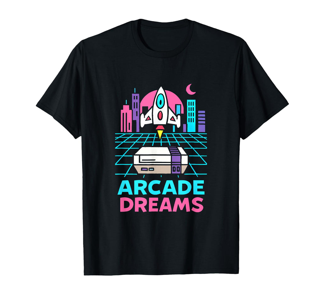 Arcade Dreams Gaming Video Game Fans T-Shirt - Custom Art Print Unisex - T-Shirt, Sweatshirt, Hoodie