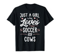 Just Who Loves Soccer And Cows Gift T-Shirt - Custom Art Print Unisex - T-Shirt, Sweatshirt, Hoodie
