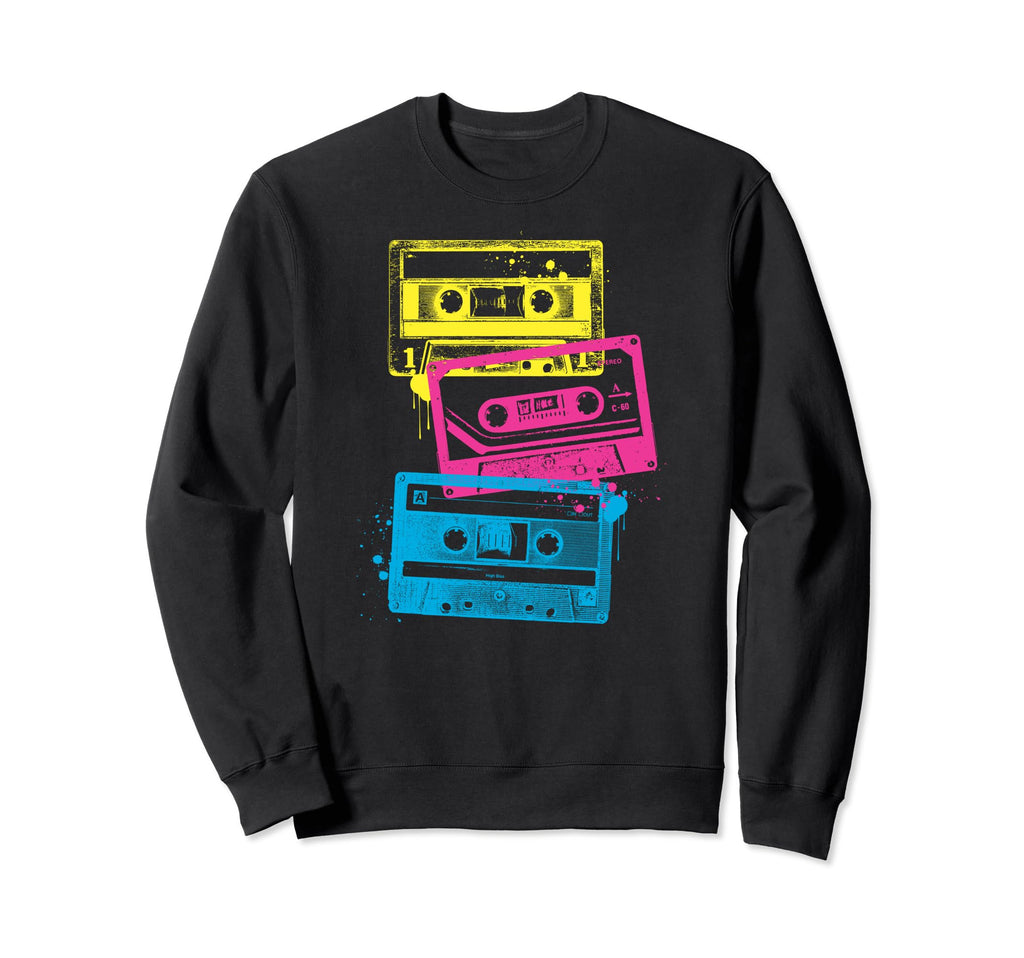 Grunge Cassette Tapes Sweatshirt - Graphic Print Unisex - T-Shirt, Sweatshirt, Hoodie