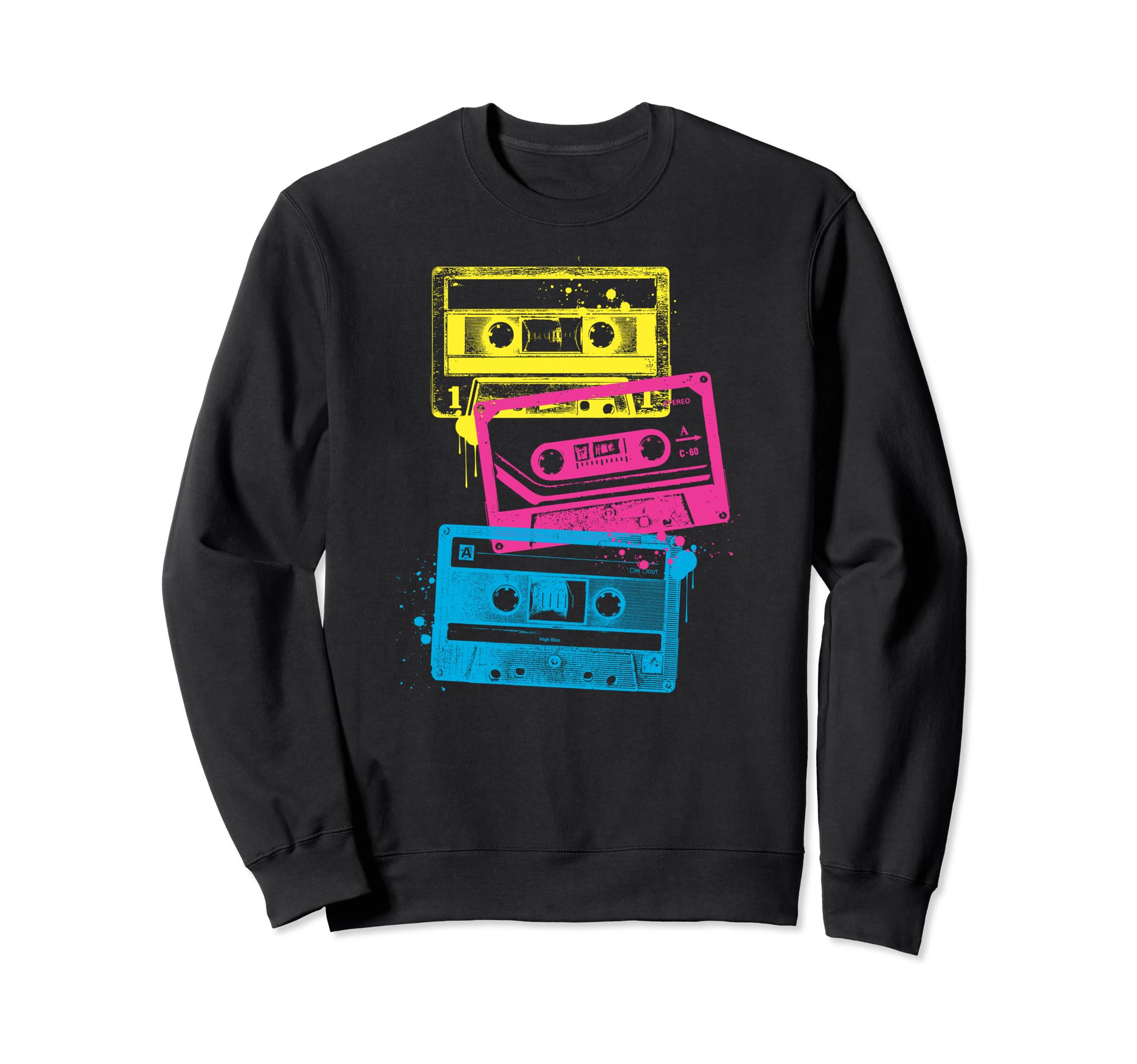 Grunge Cassette Tapes Sweatshirt - Graphic Print Unisex - T-Shirt, Sweatshirt, Hoodie
