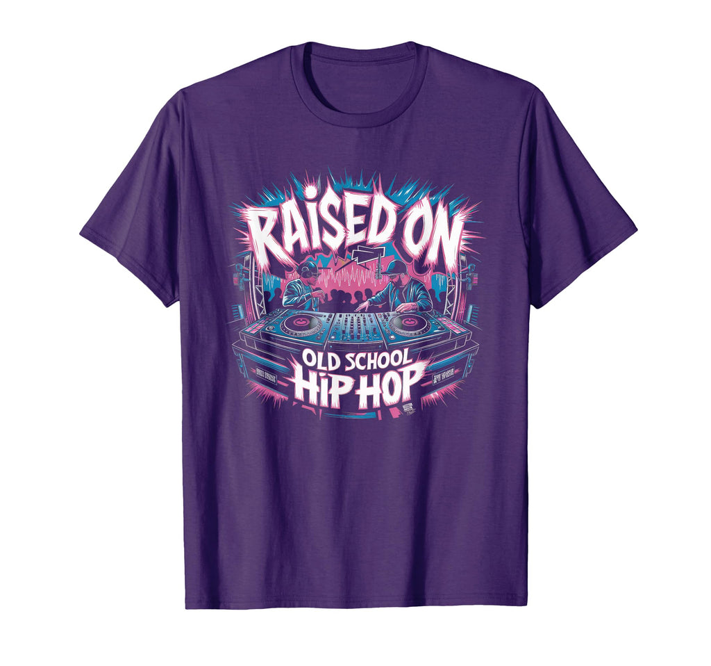 Raised Old School Graffiti Rap Hip T-Shirt - Fun Novelty Design for Adults - T-Shirt, Sweatshirt, Hoodie