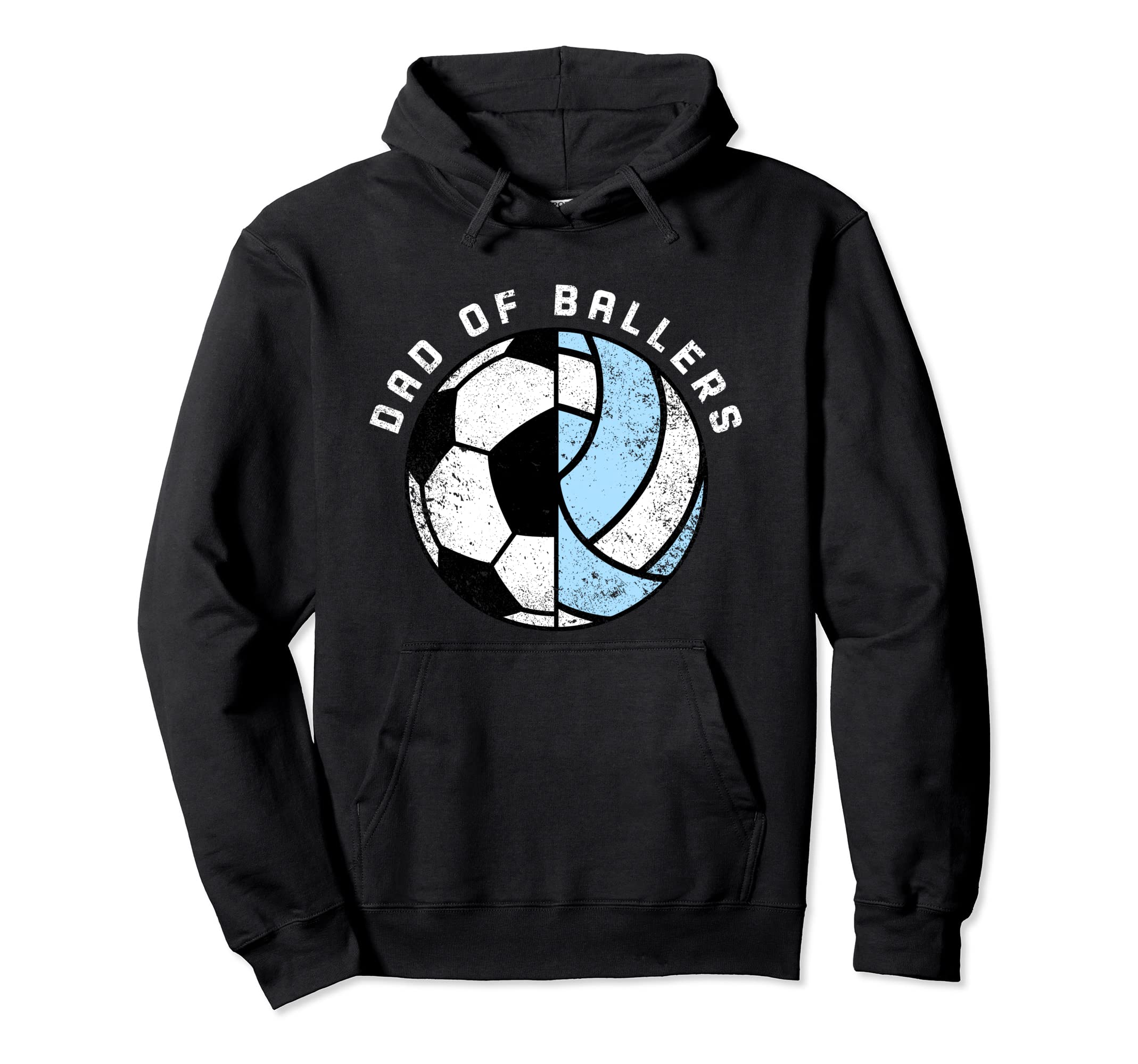 Dad Ballers Funny Soccer Volleyball Dad Hoodie - Aesthetic Graphic Unisex - T-Shirt, Sweatshirt, Hoodie