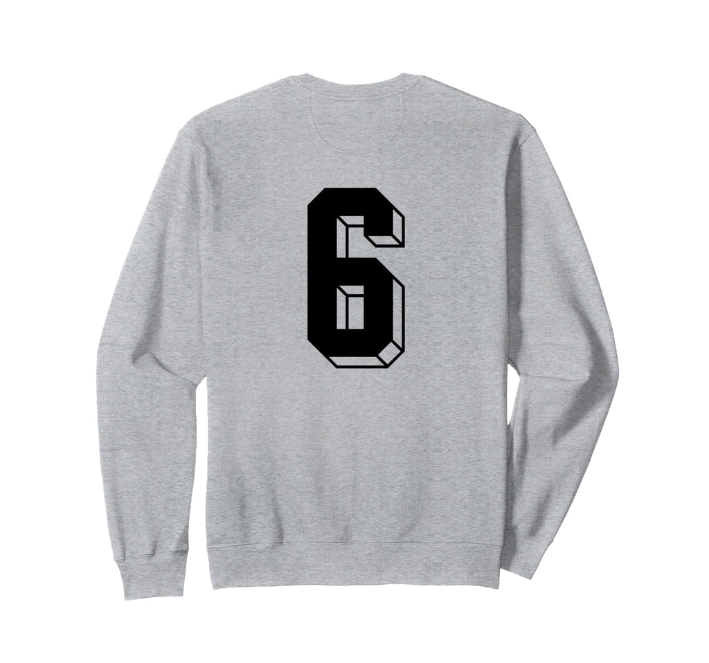 Number 6 Backside 80S 90S Team Sweatshirt - Custom Art Print Men Women - T-Shirt, Sweatshirt, Hoodie