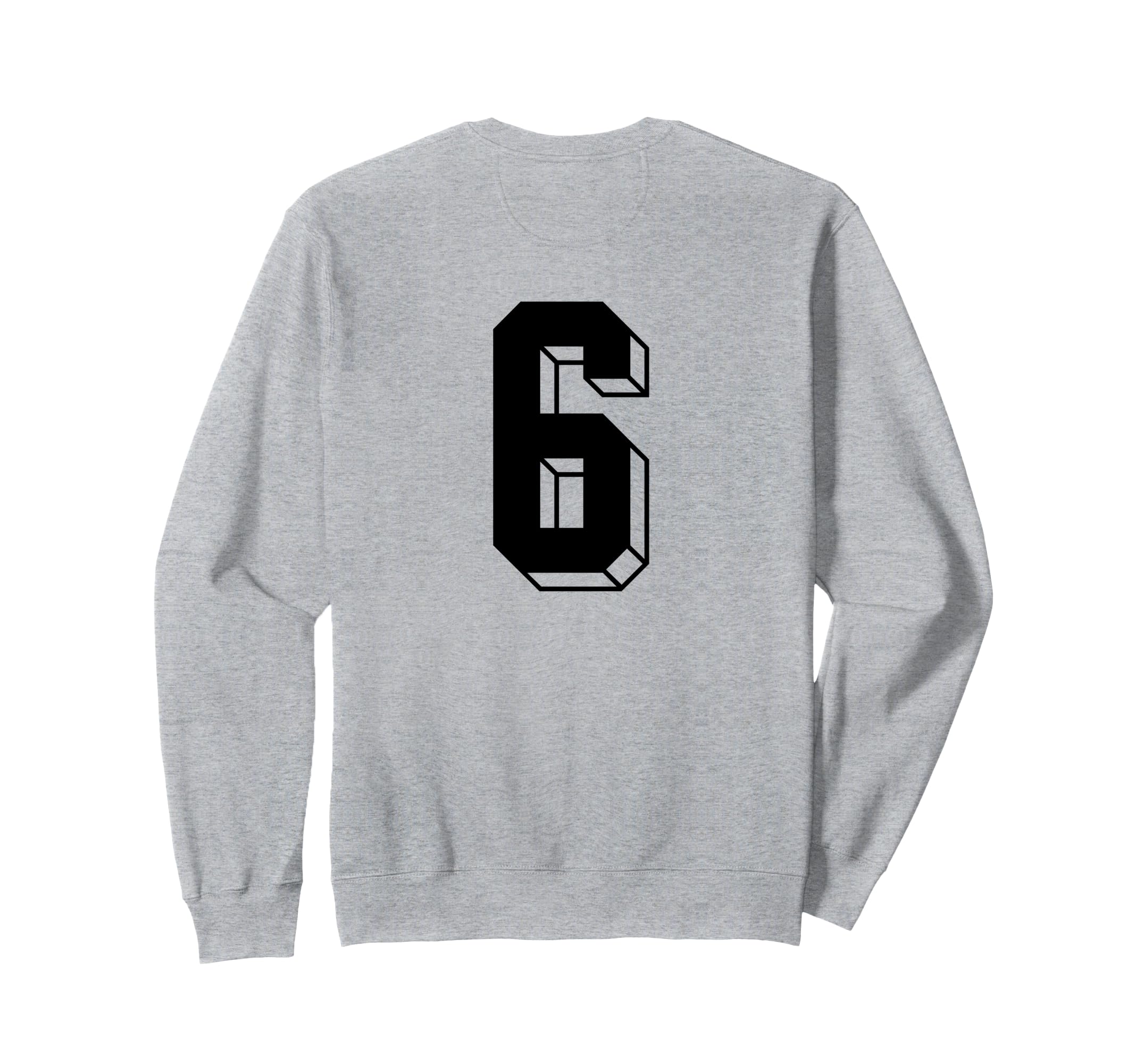 Number 6 Backside 80S 90S Team Sweatshirt - Custom Art Print Men Women - T-Shirt, Sweatshirt, Hoodie