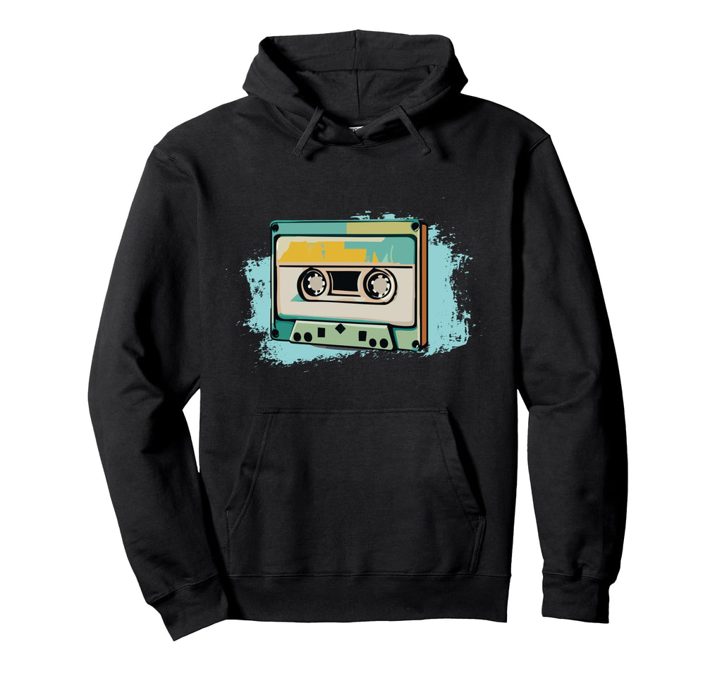 Old School Tape Cassette Mixtape Hoodie - Minimalist Print Men Women - T-Shirt, Sweatshirt, Hoodie
