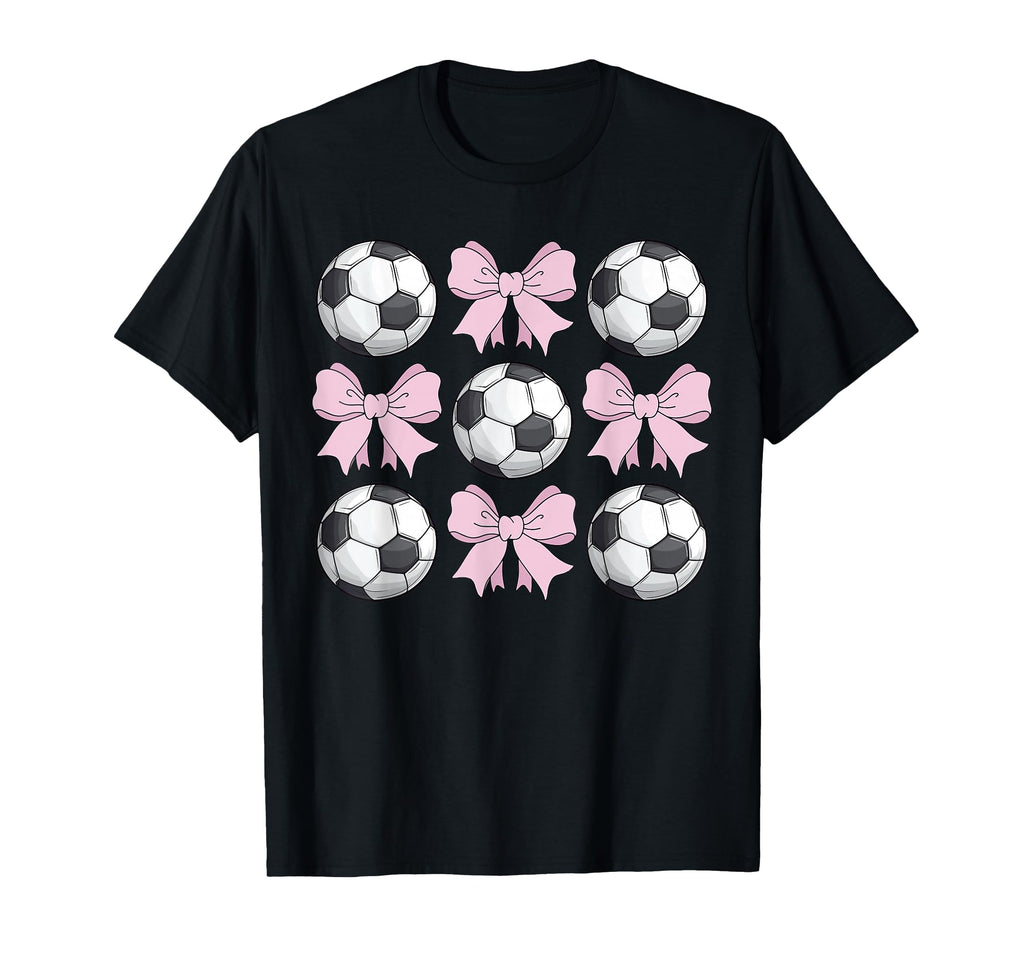 Soccer Coquette Bow Soccer T-Shirt - Streetwear Style for Adults - T-Shirt, Sweatshirt, Hoodie