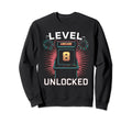 Level 8 Unlocked Video Game 8Th Sweatshirt - Minimalist Print for Adults - T-Shirt, Sweatshirt, Hoodie