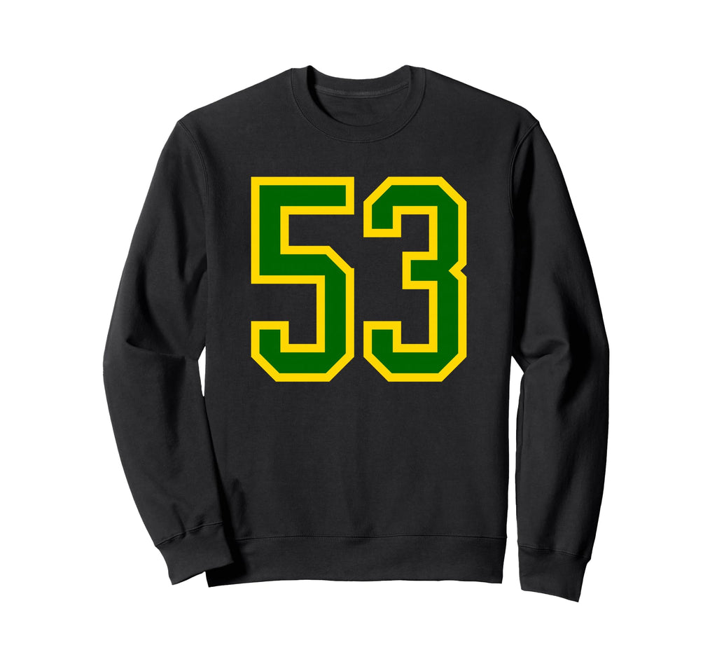 Green Yellow Sport Team Number 53 Sweatshirt - Custom Art Print for Adults - T-Shirt, Sweatshirt, Hoodie