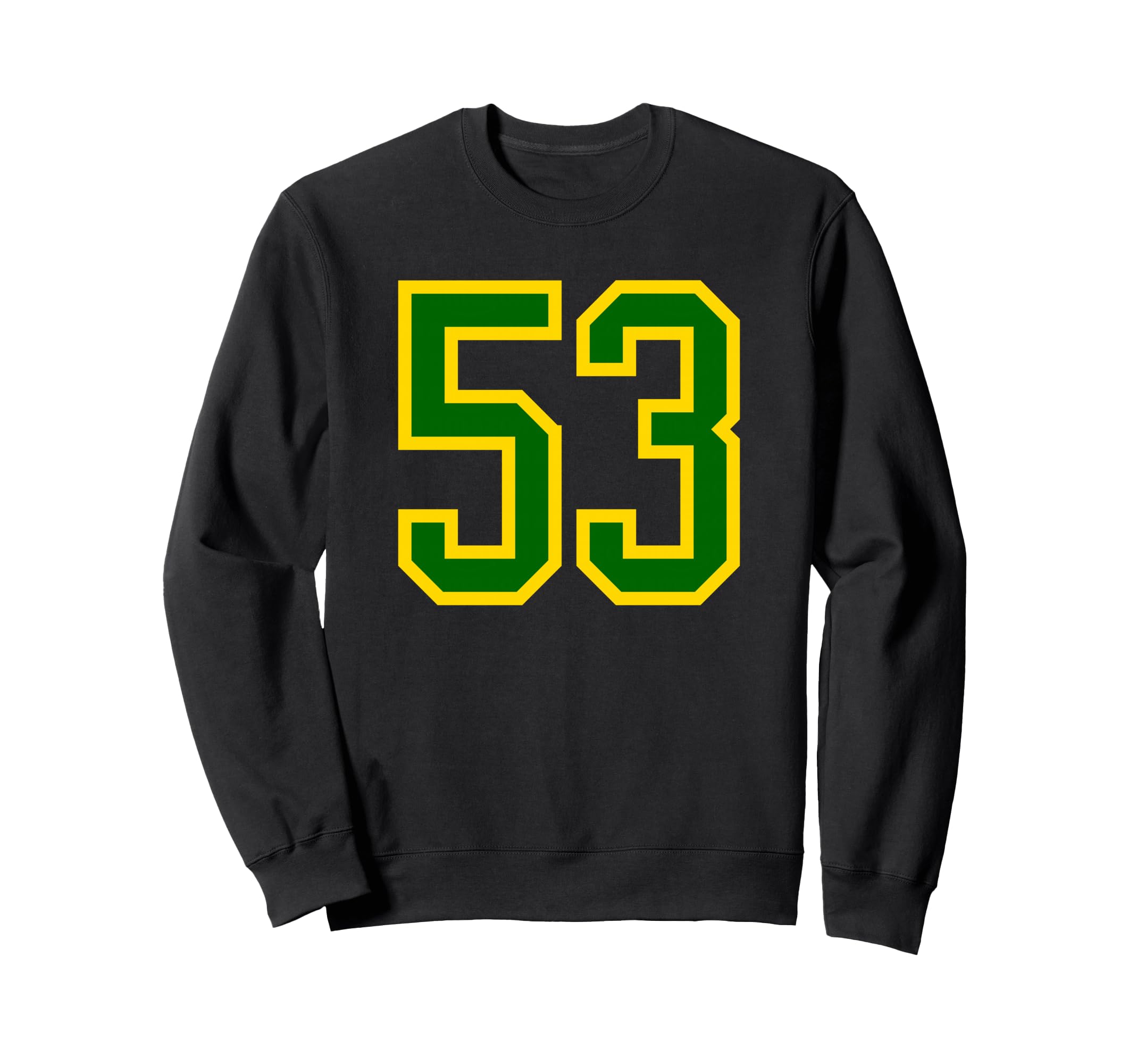 Green Yellow Sport Team Number 53 Sweatshirt - Custom Art Print for Adults - T-Shirt, Sweatshirt, Hoodie