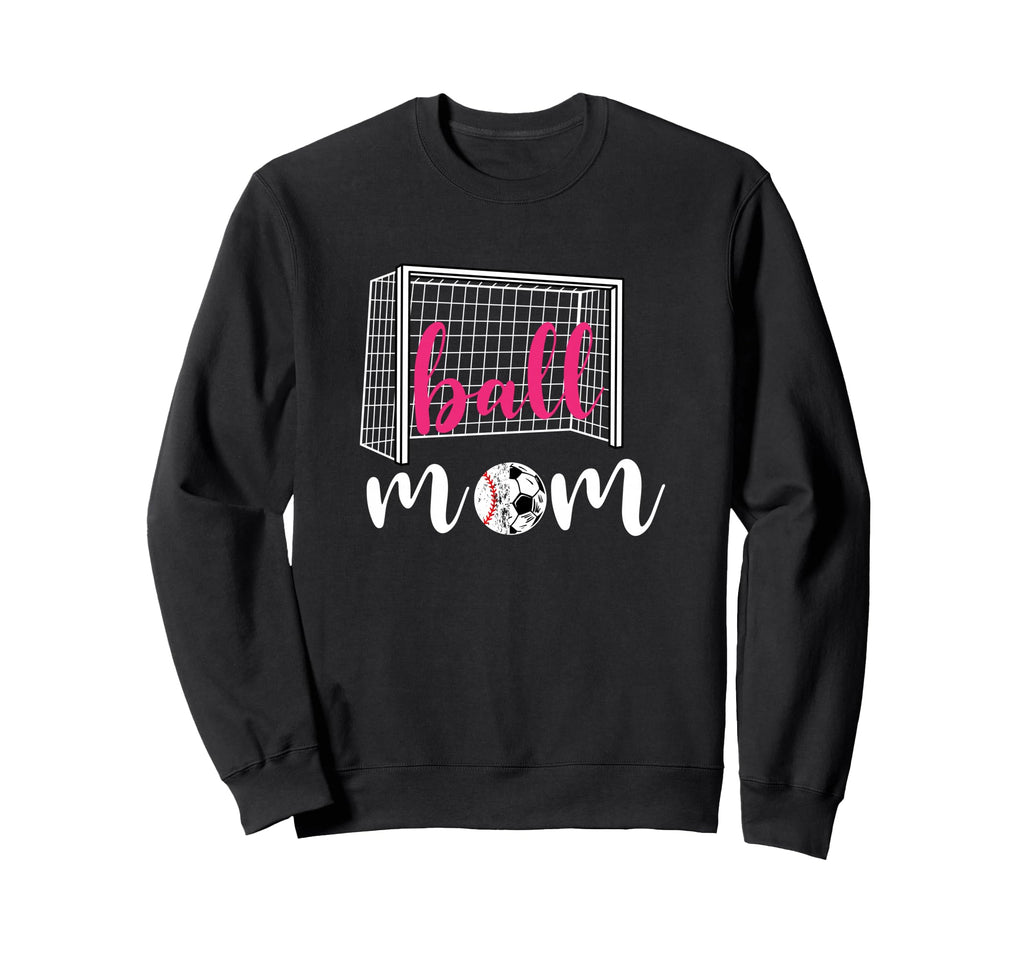 Soccer Mom Ball Football Game Day Funny Sweatshirt - Graphic Print Unisex - T-Shirt, Sweatshirt, Hoodie
