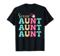 Soccer Aunt Polka Dot Mothers Day Auntie T-Shirt - Unique Graphic Unisex - T-Shirt, Sweatshirt, Hoodie