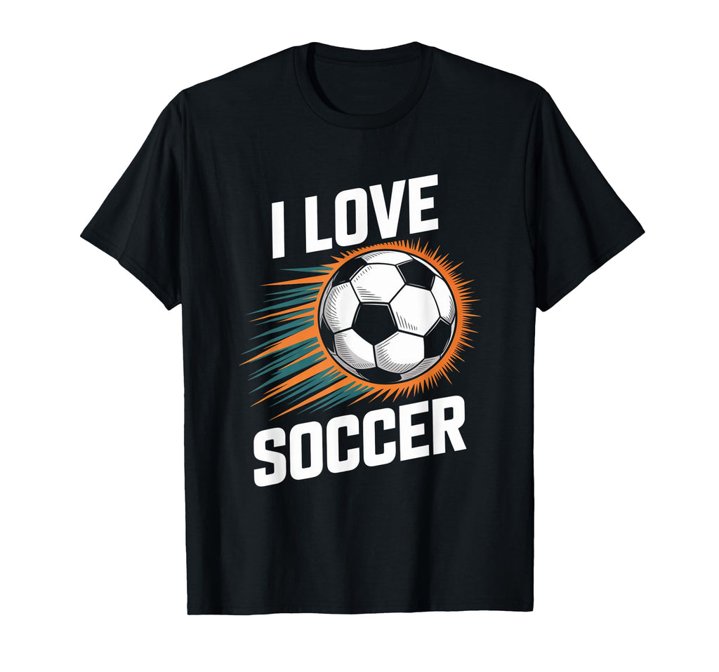 I Love Soccer Vibrant Ball Explosion T-Shirt - Novelty Apparel Men Women - T-Shirt, Sweatshirt, Hoodie