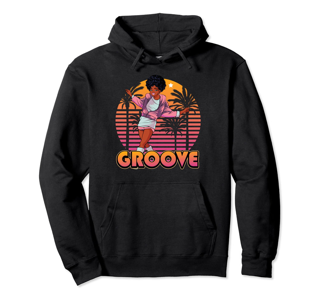 Afro Groove Roller Skate 80S 70S Disco Hoodie - Unique Graphic Men Women - T-Shirt, Sweatshirt, Hoodie