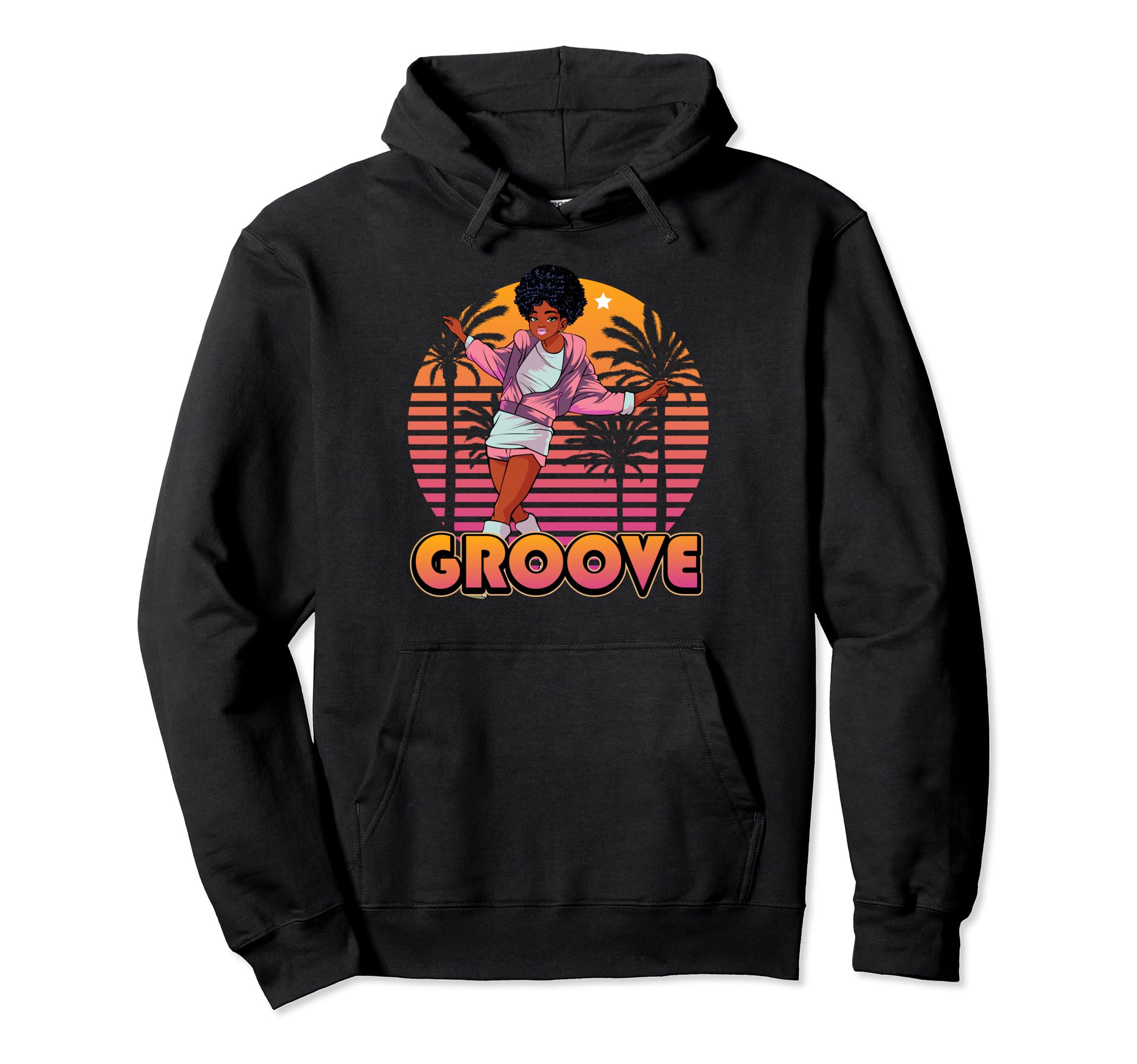 Afro Groove Roller Skate 80S 70S Disco Hoodie - Unique Graphic Men Women - T-Shirt, Sweatshirt, Hoodie