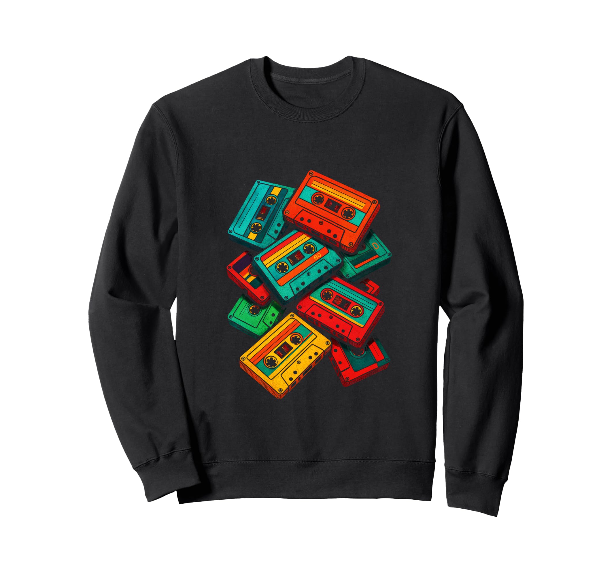 Mixtapes 80S 90S Cassette Sweatshirt - Casual Everyday Wear for Adults - T-Shirt, Sweatshirt, Hoodie