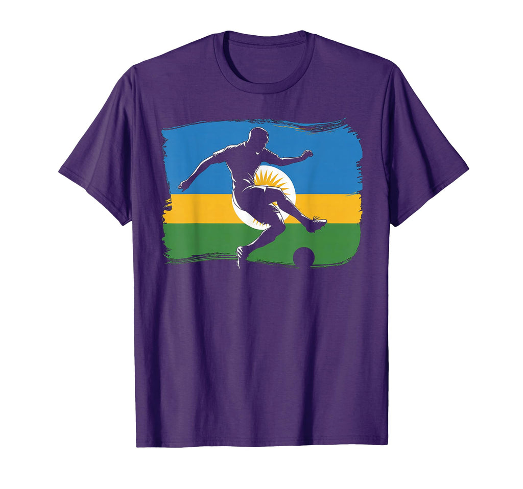 Rwanda Flag Soccer Sweatshirt - Aesthetic Graphic for Adults - T-Shirt, Sweatshirt, Hoodie