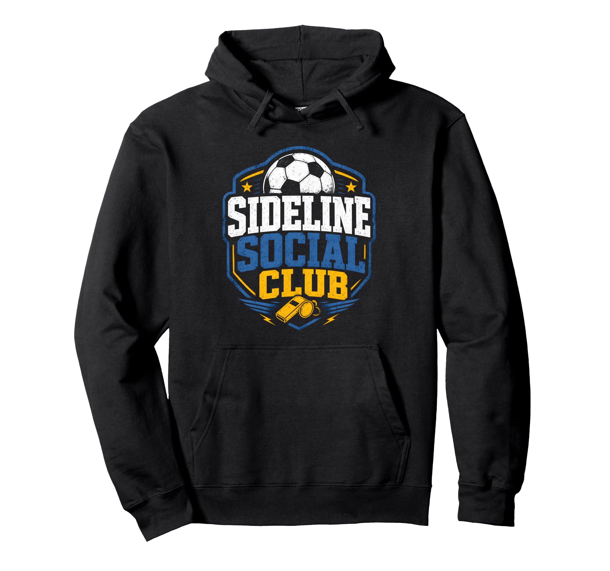 Sideline Social Club Soccer Team Hoodie - Aesthetic Graphic Unisex - T-Shirt, Sweatshirt, Hoodie