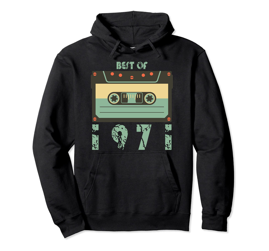 Best 1971 Cassette Tape Birthday Hoodie - Minimalist Print for Adults - T-Shirt, Sweatshirt, Hoodie