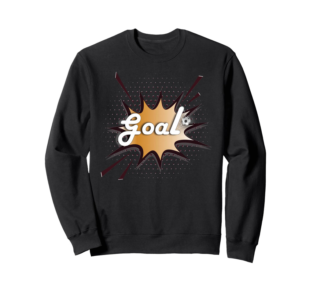 Goal Soccer Ball Net Comic Football Sweatshirt - Aesthetic Graphic Unisex - T-Shirt, Sweatshirt, Hoodie