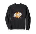 Goal Soccer Ball Net Comic Football Sweatshirt - Aesthetic Graphic Unisex - T-Shirt, Sweatshirt, Hoodie