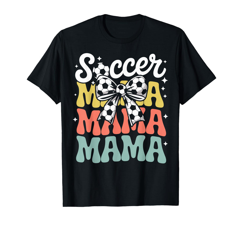 Groovy Soccer Football Player Mama T-Shirt - Custom Art Print Men Women - T-Shirt, Sweatshirt, Hoodie