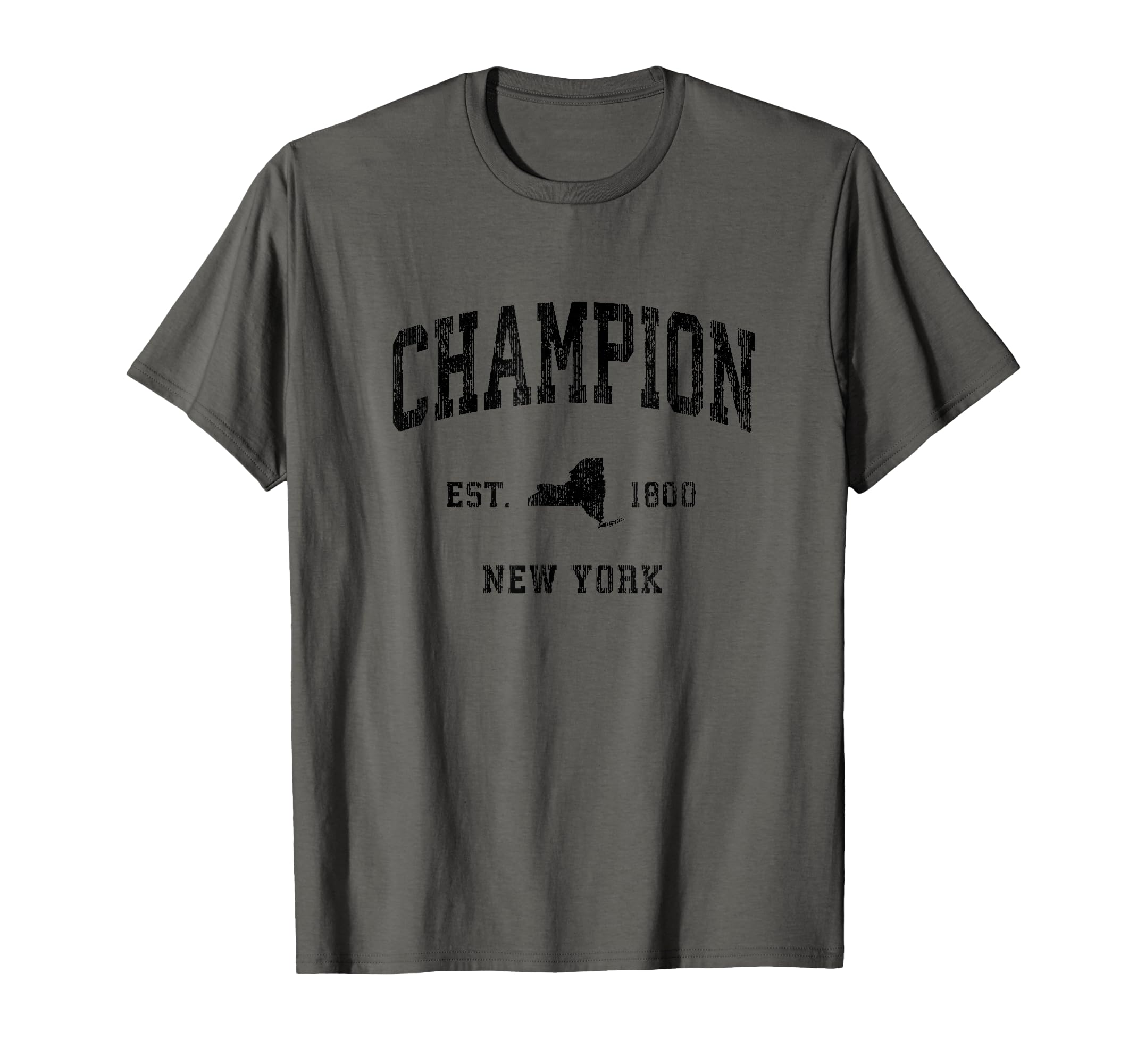 Champion New York Ny Athletic Black T-Shirt - Unique Graphic for Adults - T-Shirt, Sweatshirt, Hoodie