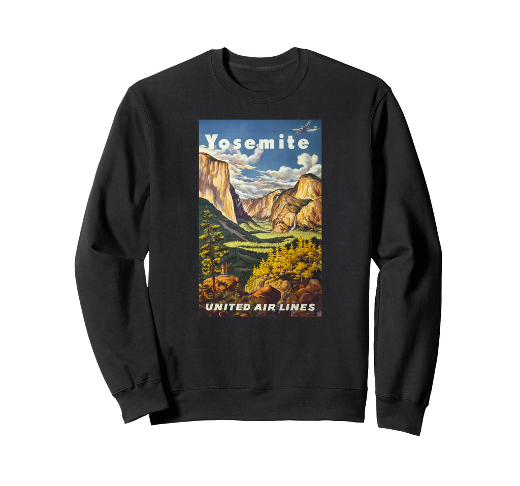 Yosemite National Park Travel Sweatshirt - Minimalist Print Men Women - T-Shirt, Sweatshirt, Hoodie