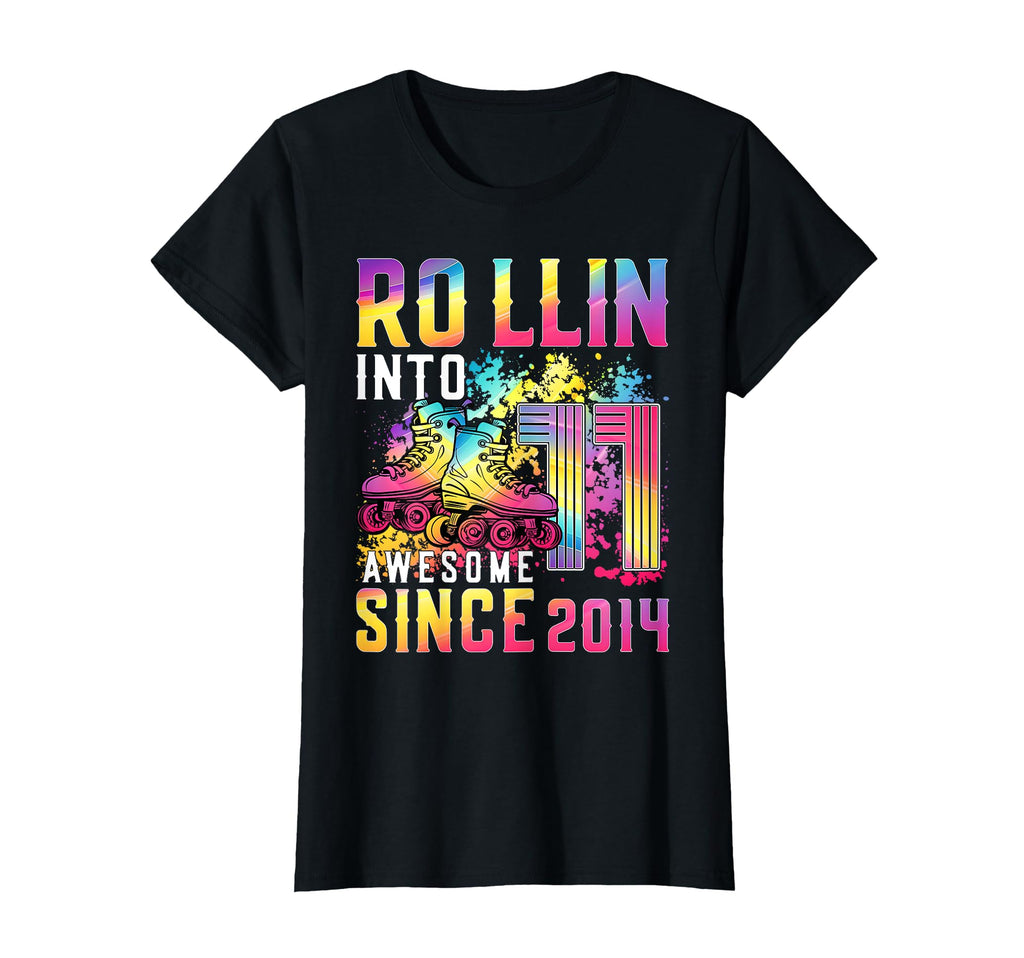Roller Skater 11Th Birthday Rollin Into T-Shirt - Minimalist Print Unisex - T-Shirt, Sweatshirt, Hoodie