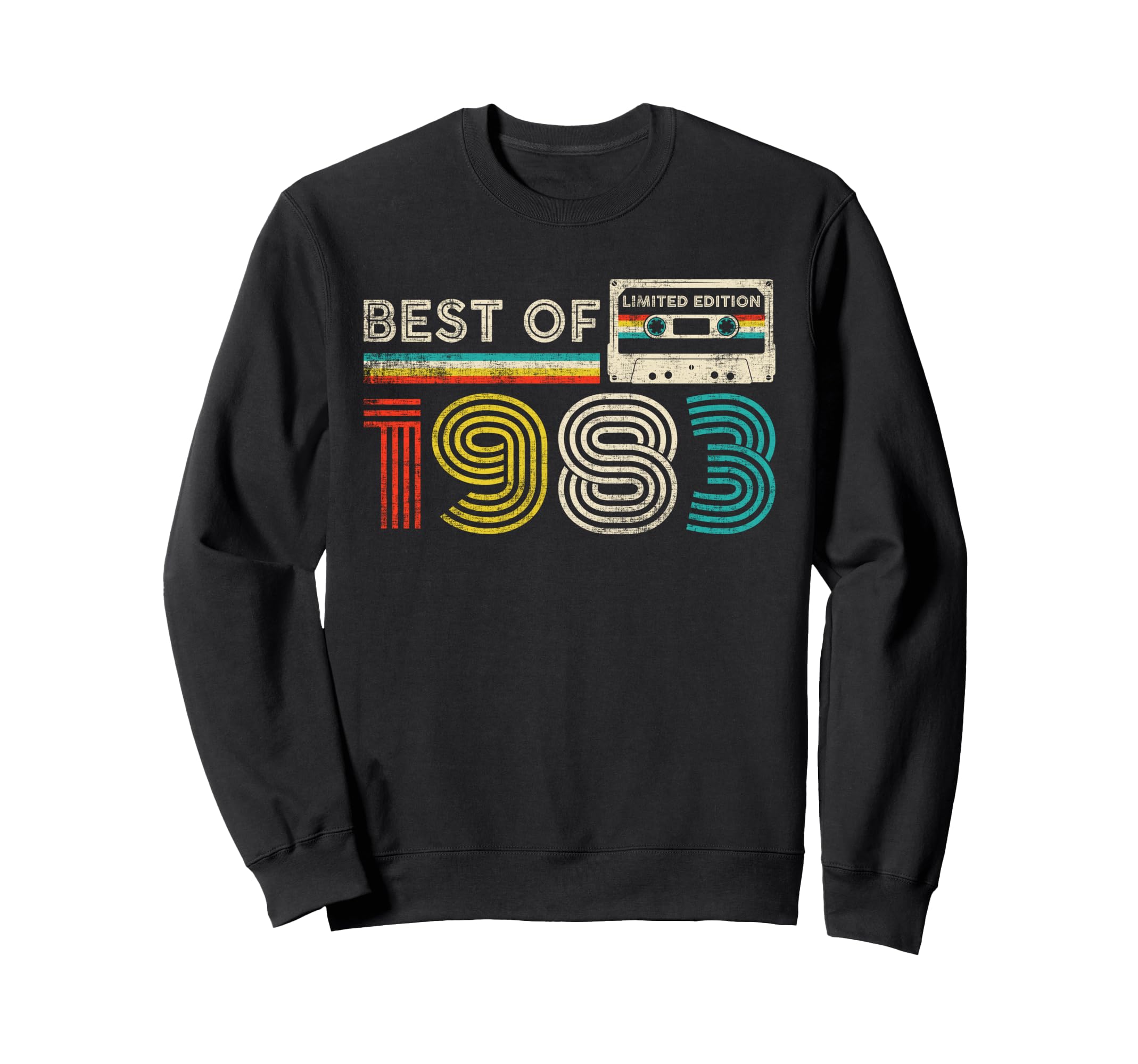 Best 1983 Birthday 1983 Cassette Sweatshirt - Custom Art Print for Adults - T-Shirt, Sweatshirt, Hoodie